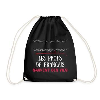 Les profs de français sauvent des vies HUMOUR - Sac de sport léger - noir - Devant