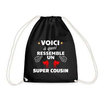 Amitié héroïque et humoristique - Sac de sport léger - noir - Devant