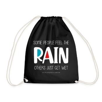 Feel the Rain (dark) - Drawstring Bag - black - Front