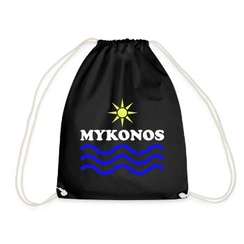 MYKONOS-GREECE Sun Water - Drawstring Bag - black - Front