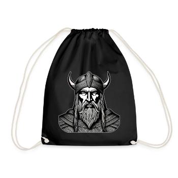 Stolzer Wikinger Krieger Germane - Turnbeutel - Schwarz - Vorne