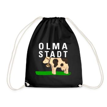 OLMA STADT 2 mit Kuh - Turnbeutel - Schwarz - Vorne