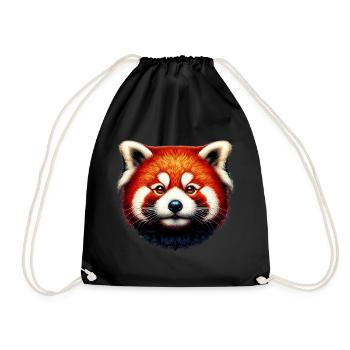 Petit panda - Sac de sport léger - noir - Devant