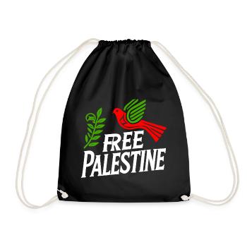 Free palestine - Sac de sport léger - noir - Devant