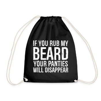 Si tu me frottes la barbe, ta culotte va disparaître - Sac de sport léger - noir - Devant
