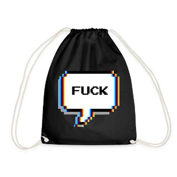 Fuck - Drawstring Bag - black - Front