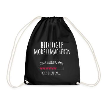 Biologiemodellmacherin Ausbildung Beruf Geschenk - Turnbeutel - Schwarz - Vorne