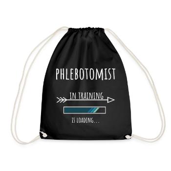 Phlebotomist in Ausbildung Beruf Geschenk - Turnbeutel - Schwarz - Vorne