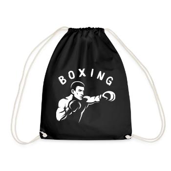Illustration de poinçon de boxe avec le logo du Boxer Club - Sac de sport léger - noir - Devant