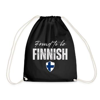 Finnish pride, I love Finland - Drawstring Bag - black - Front