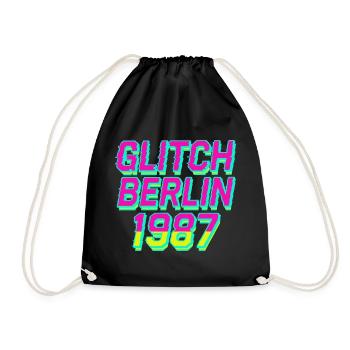 Glitch, Berlin 1987 - Drawstring Bag - black - Front