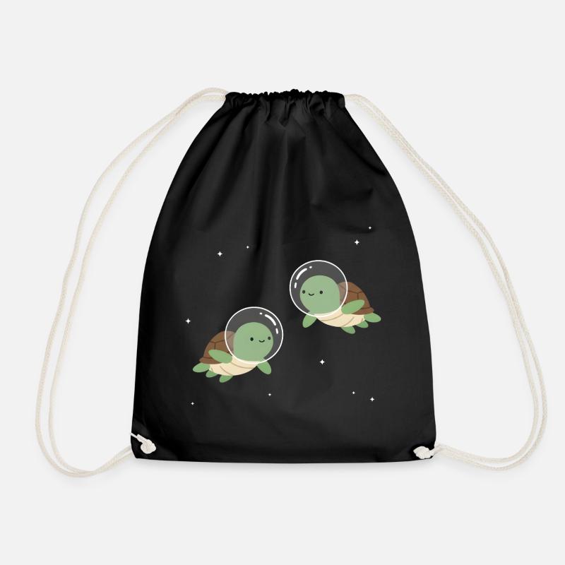 Tortues de l’espace mignonnes - Sac de sport léger - noir