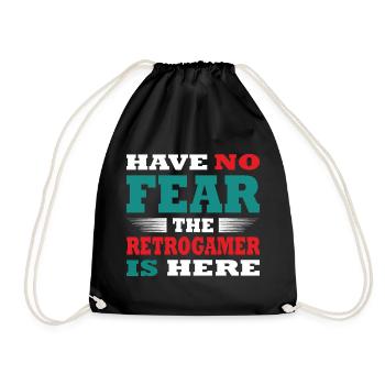 Have no Fear the Retrogamer is here Outfit - Drawstring Bag - black - Front