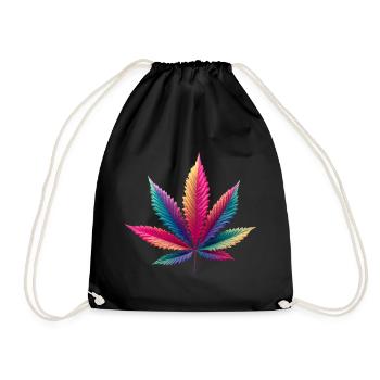Cabbage leaf - Drawstring Bag - black - Front