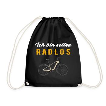 Radlos E-Bike Kontrast - Turnbeutel - Schwarz - Vorne