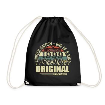 Birthday November 1999 - Drawstring Bag - black - Front