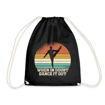 Danse du doute Rétro Coucher de soleil - Sac de sport léger - noir - Devant