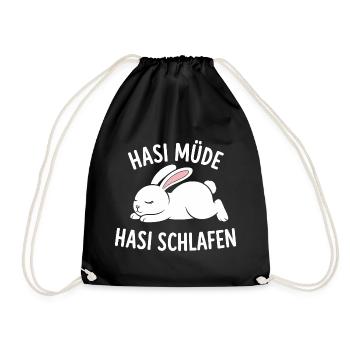 Lapin Fatigué Lapin Dormant Lapin Mignon - Sac de sport léger - noir - Devant