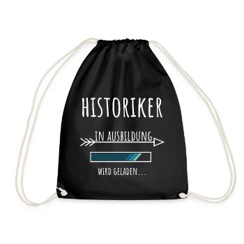 Student Occupation Education Historian - Drawstring Bag - black - Front