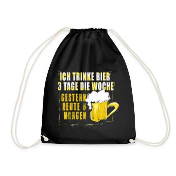 Amateurs de bière Dicton de bière Buveurs de bière Alcool - Sac de sport léger - noir - Devant