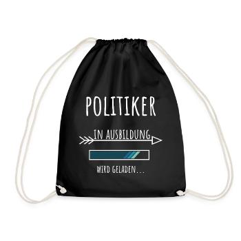 Politics Education Profession of aspiring politicians - Drawstring Bag - black - Front