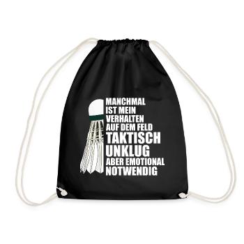 Behavior Badminton Badminton Players - Drawstring Bag - black - Front