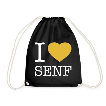 I love Senf - Turnbeutel - Schwarz - Vorne