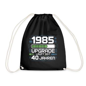1985 Upgrade Läuft Seit 40 Jahren - Turnbeutel - Schwarz - Vorne