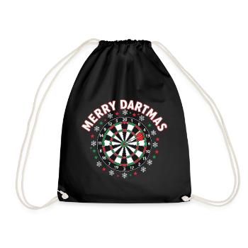 Joyeux Dartmas, fléchettes drôles qui disent Noël - Sac de sport léger - noir - Devant
