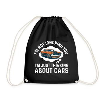 Je ne vous ignore pas en pensant aux voitures - devis auto - Sac de sport léger - noir - Devant