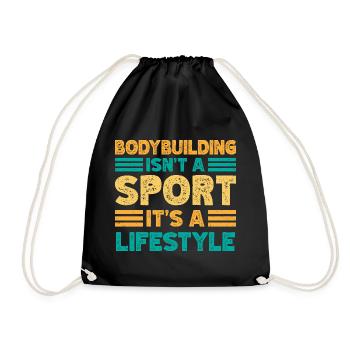 La motivation fitness : le bodybuilder n’est pas un sport - Sac de sport léger - noir - Devant