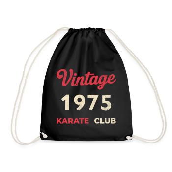 Vintage 1975 – Karate Club Retro Geburtsjahr - Turnbeutel - Schwarz - Vorne