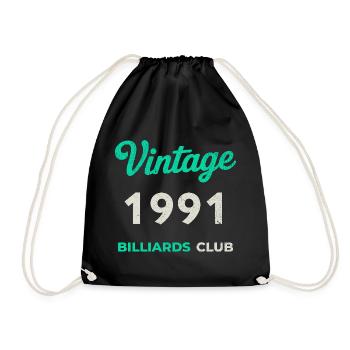 Vintage 1991 – Club de billard rétro Année de naissance - Sac de sport léger - noir - Devant