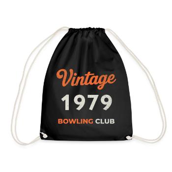 Vintage 1979 – Bowling Club Retro Geburtsjahr - Turnbeutel - Schwarz - Vorne