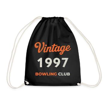 Vintage 1997 – Bowling Club Retro Geburtsjahr - Turnbeutel - Schwarz - Vorne