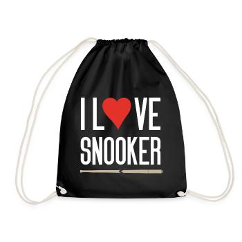 I Love Snooker - Drawstring Bag - black - Front