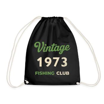 Millésime 1973 – Année de naissance rétro du club de pêche - Sac de sport léger - noir - Devant