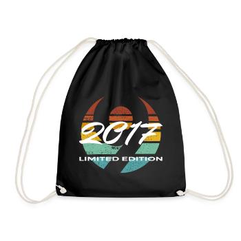 9th Birthday 2017 Boys and Girls Gift - Drawstring Bag - black - Front