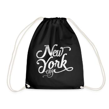 New York City - Classic Souvenir - Drawstring Bag - black - Front