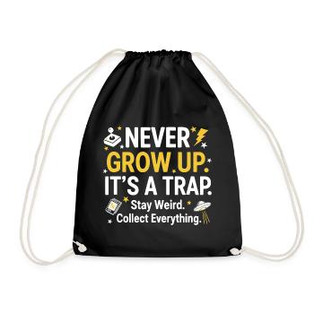Grow Up Kidult Collectionneur rétro - Sac de sport léger - noir - Devant