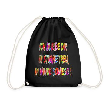 Hund_Treue Love Saying Dog Love - Drawstring Bag - black - Front