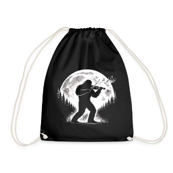 Bigfoot Violin Player - Drawstring Bag - black - Front