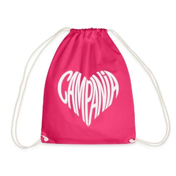 Typographie du cœur de Campanie - Sac de sport léger - fuchsia - Devant