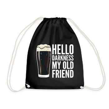 Bonjour Darkness, mon vieil ami boit de la bière Stout - Sac de sport léger - noir - Devant