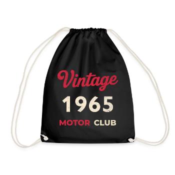 Année de naissance rétro du Motor Club Vintage 1965 - Sac de sport léger - noir - Devant