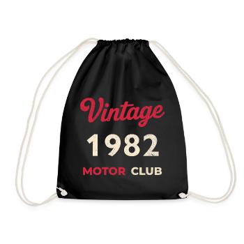 Cadeau vintage de l’année de naissance rétro du Motor Club 1982 - Sac de sport léger - noir - Devant