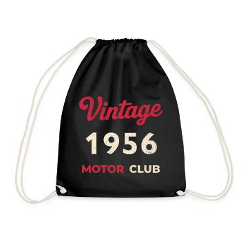 Cadeau rétro vintage de l’année de naissance du Motor Club 1956 - Sac de sport léger - noir - Devant