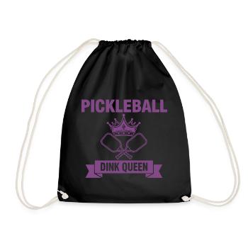 Pickleball Dink Queen Lustige Spielerin Love Pickleball - Turnbeutel - Schwarz - Vorne