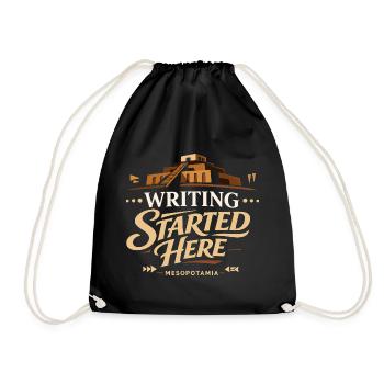 Ancient Mesopotamia, Sumerian - Drawstring Bag - black - Front