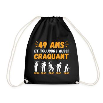 49 Ans Toujours Aussi Craquant Humour Crac - Sac de sport léger - noir - Devant